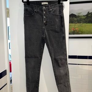 madewell black high waisted jeans